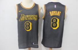 Nike Lakers #8 Kobe Bryant Black City Edition Swingman Jersey