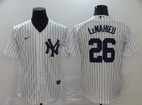 Men's New York Yankees #26 DJ LeMahieu White Stitched MLB Nike Jersey