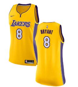 Nike Los Angeles Lakers #8 Kobe Bryant Gold Women's NBA  Jersey