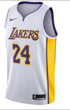 Nike Los Angeles Lakers #24 Kobe Bryant White NBA Swingman Association Edition Jersey