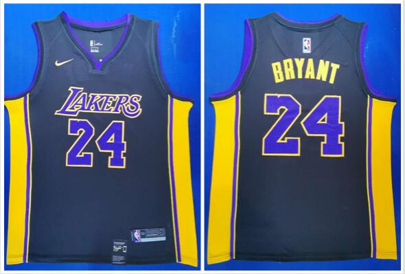 Lakers 24 kobe Bryant Black Men Nike Stitched Jersey