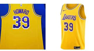 Nike Lakers #39 Dwight Howard Gold NBA Stitched Jersey