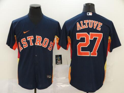 Men's Houston Astros #27 Jose Altuve Navy Blue Stitched MLB Cool Base Nike Jersey