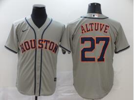 Men's Houston Astros #27 Jose Altuve Gray Stitched MLB Cool Base Nike Jersey