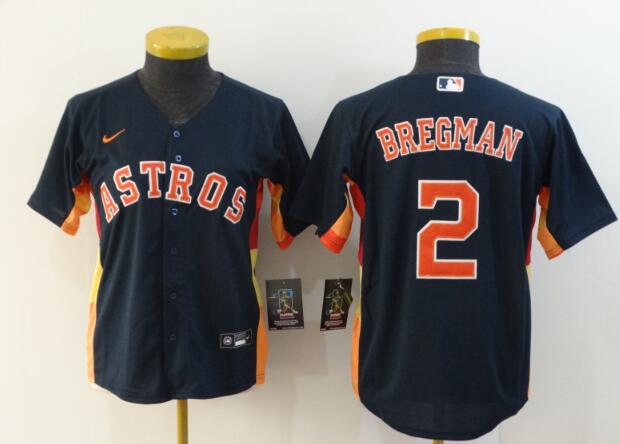 Women Houston Astros #2 Alex Bregman Navy Blue Stitched MLB Cool Base Nike Jersey