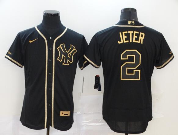 Men's New Derek Jeter #2 jersey Black