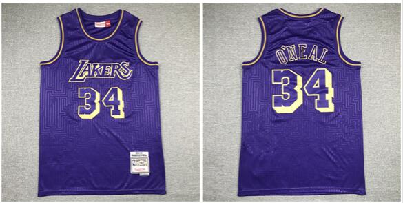 Los Angeles Lakers 34 Shaquille O'Neal  Men Stitched Jersey  Year of the Rat Limited Edition