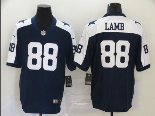 Men's Dallas Cowboys #88 CeeDee Lamb Blue Thanksgiving 2020 NEW Vapor Untouchable Stitched NFL Nike Limited Jersey