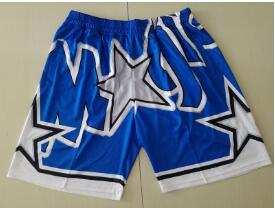 Men's Orlando Magic Blue Big Face Mitchell Ness Hardwood Classics Soul Swingman Throwback Shorts