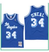 Men Los Angeles Lakers Lakers 34 Shaquille O'Neal Blue Stitched Jersey