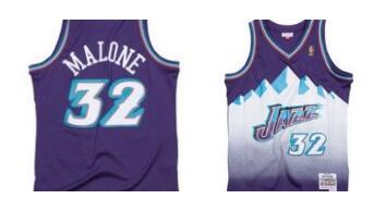 32 Karl Malone Men Mitchell Ness Stitched Jersey