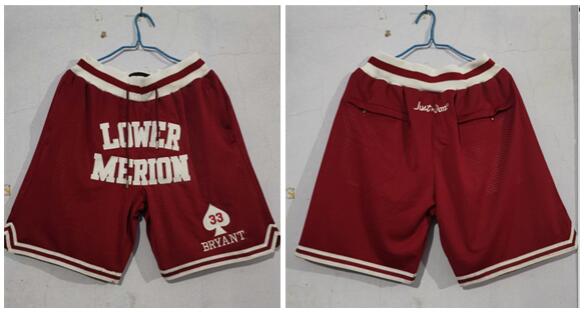 Kobe Bryant #33 Lower Merion High School Throwback Basketball Shorts