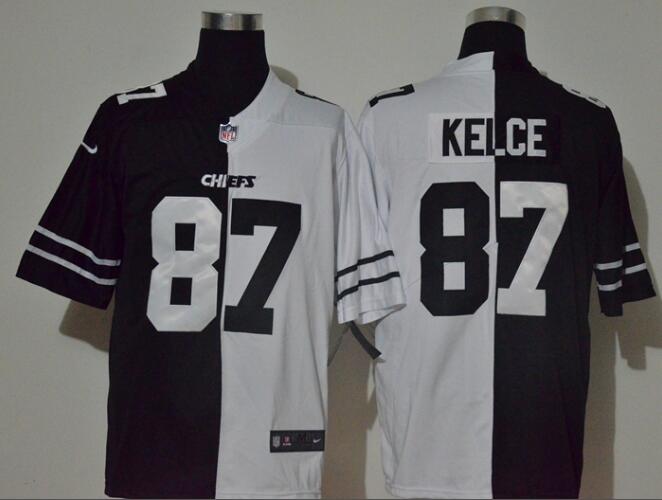 Nike Chiefs #87 Travis Kelce Men Split Jersey