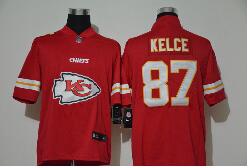 Men's Kansas City Chiefs #87 Travis Kelce Red 2020 Big Logo Vapor Untouchable Stitched NFL Nike Fashion Limited Jersey