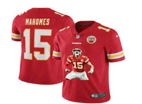 Men's Kansas City Chiefs #15 Patrick Mahomes Red Player Portrait Edition 2020 Vapor Untouchable Stitched NFL Nike Limited Jersey