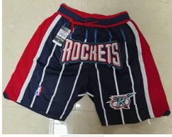 Men's Houston Rockets Navy Blue With Pocket Just Don Swingman Shorts