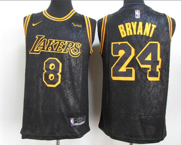 Men's Black Kobe Bryant Jersey  with Wish Logo