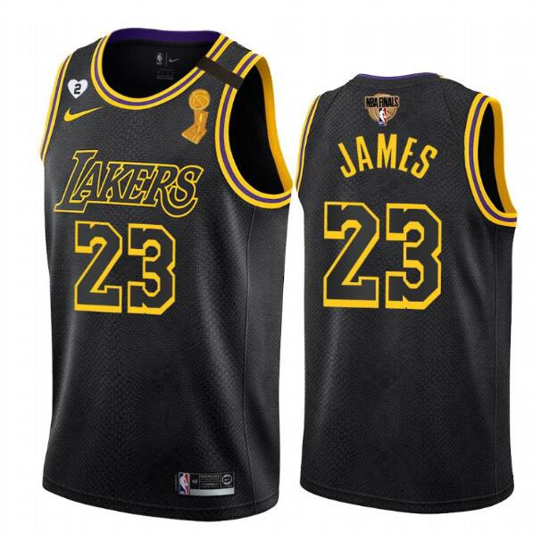 Lakers LeBron James Black Stitched Jersey