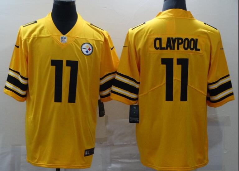 Men's Pittsburgh Steelers #11 Chase Claypool Gold 2019 Inverted Legend Stitched NFL Nike Limited Jersey