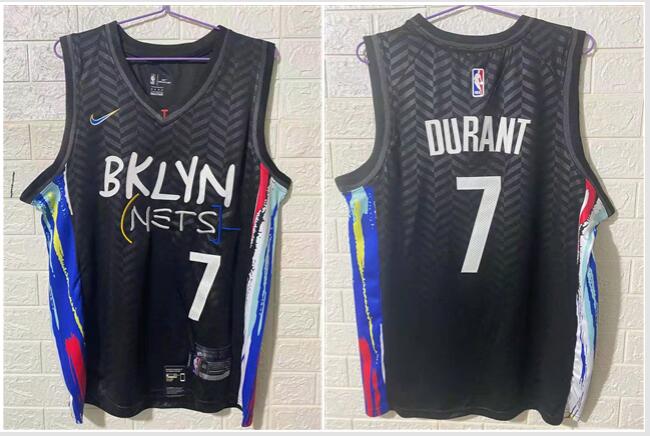 Men's Brooklyn Nets #7 Kevin Durant  2020-21 City Edition Stitched NBA Jersey