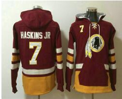 Men's Washington Redskins #29 Derrius Guice Jersey NEW Burgundy Red Pocket Stitched NFL Pullover Hoodie