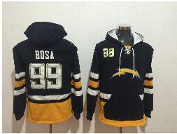 Men's San Diego Chargers #99 Joey Bosa Navy Blue NEW Navy Blue Pocket Stitched NFL Pullover Hoodie