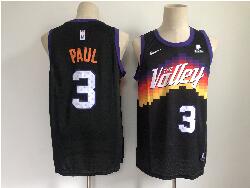 Men's Phoenix Suns #3 Chris Paul Black 2021 City Edition NBA Swingman Jersey With The Sponsor Logo