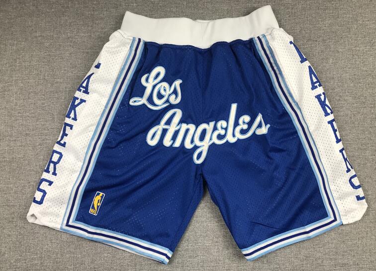 Men Los Angeles Lakers Shorts with Pockets