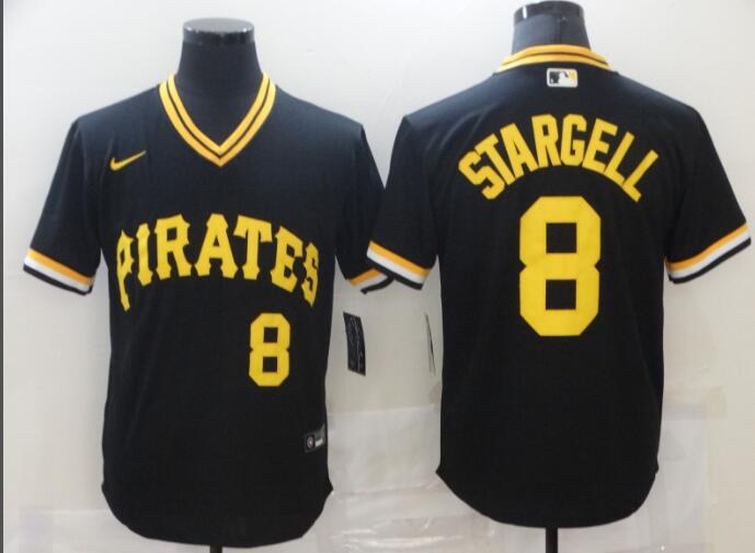 Men's Pittsburgh Pirates #8 Willie Stargell   Black Pullover Baseball Jersey