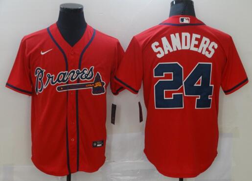 Men's Atlanta Braves #24 Deion Sanders  Stitched MLB   Nike Jersey