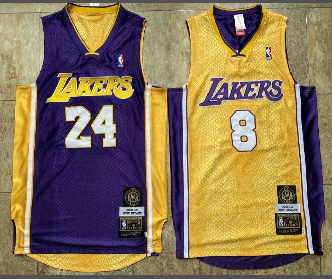 Men's Mitchell & Ness Kobe Bryant Los Angeles Lakers Gold/Purple Reversible Style Jersey