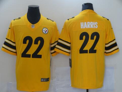 Men's pittsburgh steelers #22 najee harris gold color  limited jersey