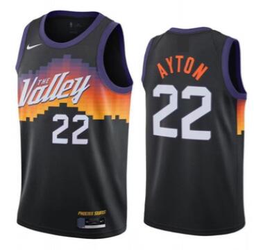 Men Phoenix Suns #22 DeAndre Ayton Black City Edition 2021 Jersey