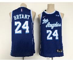 Men Los Angeles Lakers 24 Bryant Blue Throwback 2021 Nike NBA Jersey