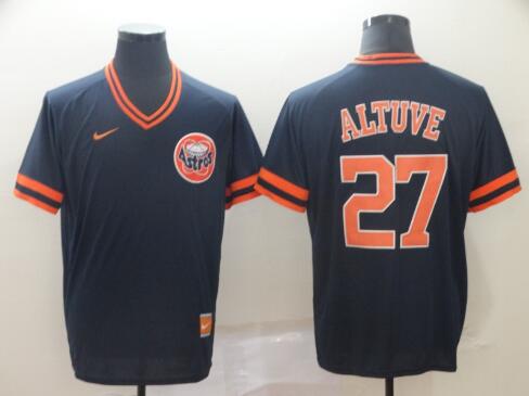 Men's Houston Astros #27 Jose Altuve Navy Blue Stitched  MLB Jersey