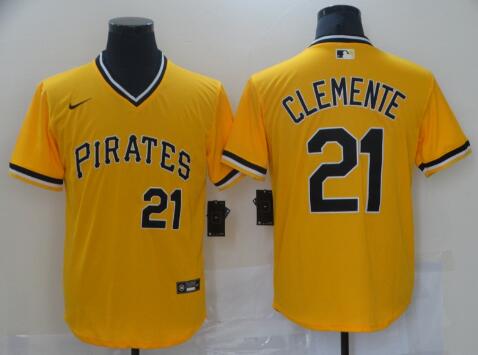 Men Pittsburgh Pirates 21 Clemente Black Game Nike MLB Jerseys