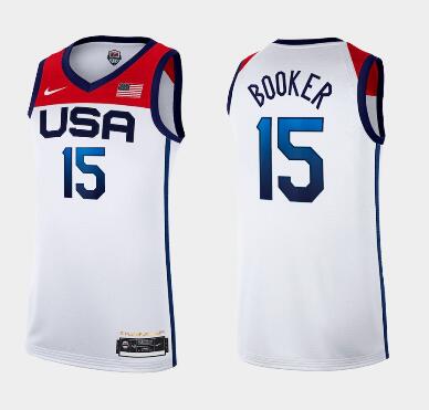 Men's Devin Booker USA Basketball Nike 2020 Summer Olympics Player Jersey – White