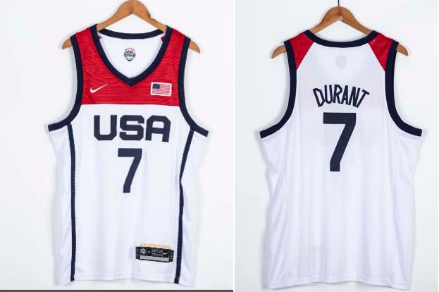 Men's #7 Kevin Durant USA Men's Basketball 2021 Tokyo Olympics Jersey