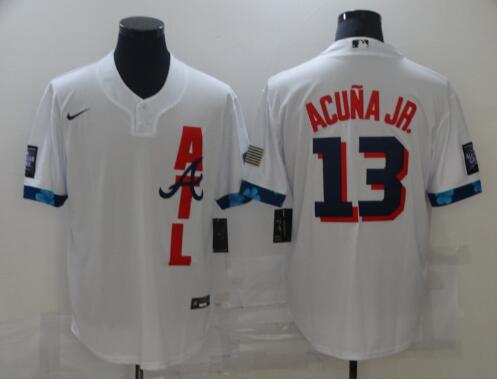 Men's Atlanta Braves Ronald Acuña Jr. Nike White 2021 MLB All-Star  stitched Jersey