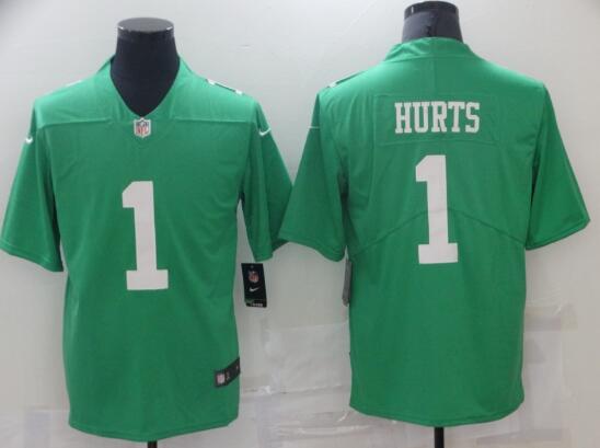 men's  Hurts jersey green jersey