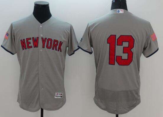 Men New York Yankees 13 No name Grey Elite Independent Edition 2021 MLB Jerseys