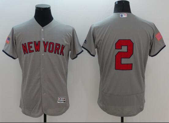 Men New York Yankees 2 No name Grey Elite Independent Edition 2021 MLB Jerseys