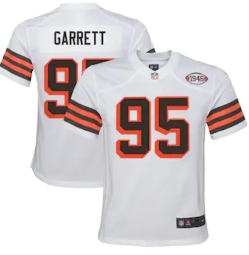 Men Nike Myles Garrett White Cleveland Browns 1946 Collection Vapor Limited Jersey