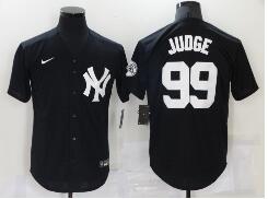 Men's New York Yankees #99 Aaron Judge Black Stitched MLB Nike Cool Base Throwback Jersey