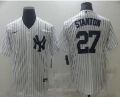 Men's New York Yankees #27 Giancarlo Stanton White Stitched MLB Cool Base Nike Jersey