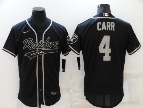 Men's Nike Derek Carr Black Las Vegas Raiders baseball Jersey