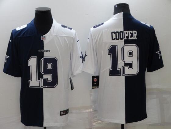 Men's Dallas Cowboys Amari Cooper Navy White Vapor Limited Split Jersey