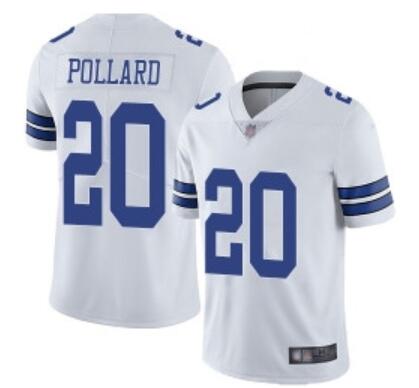 Men's Dallas Cowboys #20 tony pollard white stitched football vapor untouchable limited Nike jersey