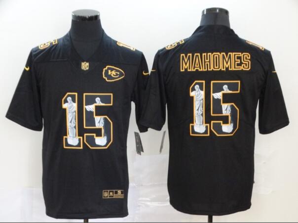 men Kansas City Chiefs #15 Patrick Mahomes Black New Stitched Nike Limited NFL Jersey