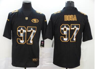 Men's San Francisco 49ers #97 Nick Bosa Jesus Faith Black Vapor Untouchable Stitched NFL Nike Limited Jersey